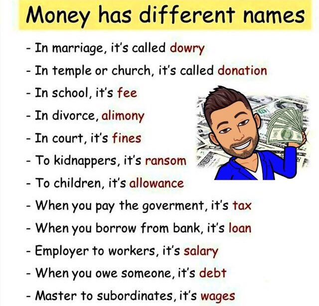 💰 💴 💵 

#indonesianenglishtweeting #LearnEnglish #EnglishLanguage #vocabulary