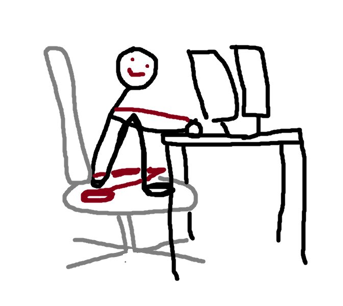 Jessica on Twitter "Someone asked how I sit at my computer so I drew