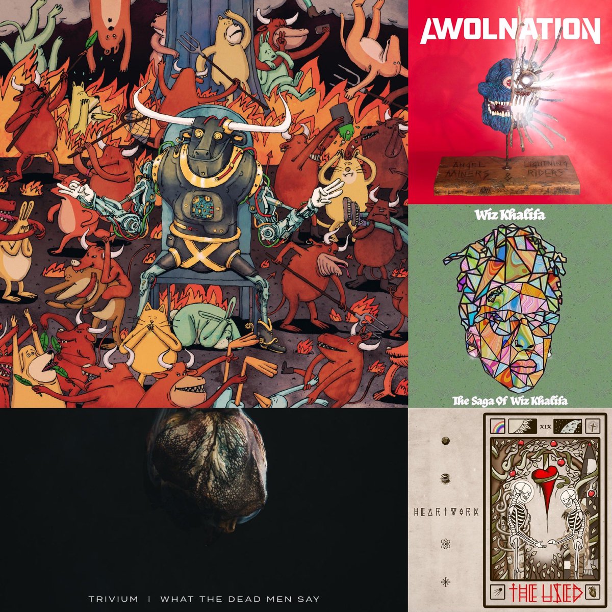 Another Friday and another fresh batch of new releases! <a href="/DGDtheband/">Dance Gavin Dance🍓</a> <a href="/awolnation/">awolnation</a> <a href="/wizkhalifa/">Wiz Khalifa</a> <a href="/TriviumOfficial/">Trivium</a> <a href="/WeAreTheUsed/">The Used</a>