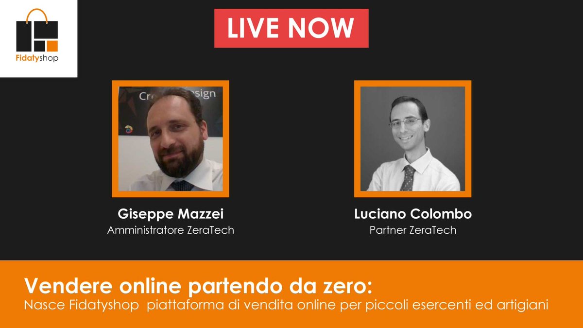 🔴 LIVE NOW: Vendere online partendo da zero 🔴
 Come l'emergenza #covid19 sta creando opportunità per artigiani e piccoli esercenti?  Quale sarà lo scenario futuro del settore del #commercio?
SEGUI LA DIRETTA👉 facebook.com/fidatyshop
#ecommerce #digital