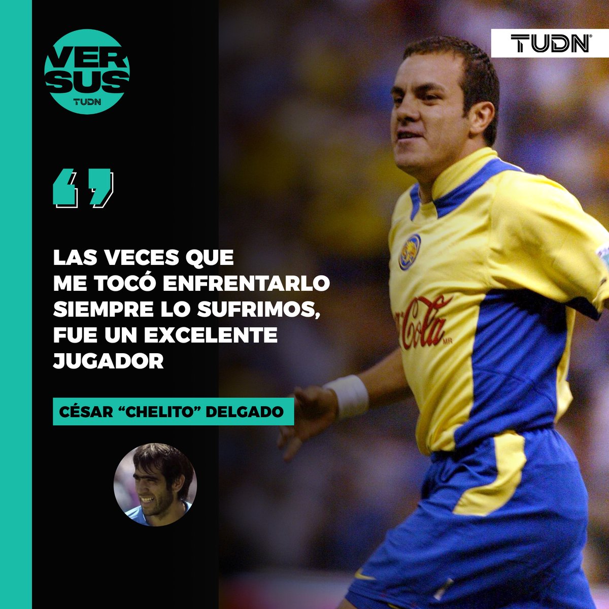 TUDNUSA's tweet photo. @TUDNMEX Exclusiva: Enfrentar a Cuauhtémoc Blanco siempre fue razón para sufrir en la cancha 😰

#CruzAzul | #CesarDelgado | #ChelitoEnVersus https://t.co/x0mRgKdT0V