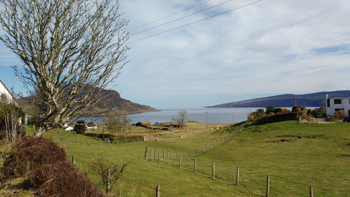 FabricMountain's tweet photo. My postbox walk was exciting today, heard Cuckoo for the first time this year woo hoo! Lovely view when the sea haar lifted and the lambs are skipping in the fields. :) #springonSkye https://t.co/8euSMYcZld