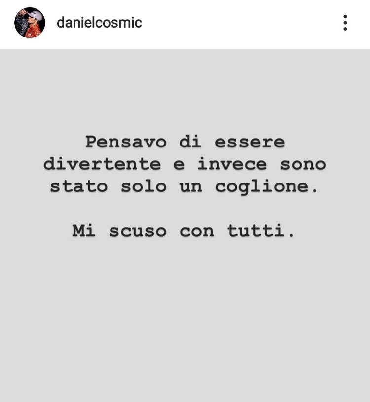 MANIMORET's tweet photo. Ma esattamenta la parte divertente qual è? C’è una parte divertente? #DanielCosmicIsOverParty https://t.co/nsOJyZTyWc