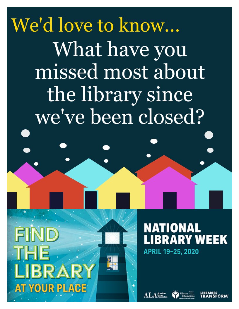 mclsnj's tweet photo. We have another question for you for #NationalLibraryWeek! 

What have you missed most about the library since our buildings have been closed?

#findthelibraryatyourplace #librariestransform #loveyourlibrary #ilovelibraries #njlibraries https://t.co/EBt2wHntu1 https://t.co/2bdOlt34sY