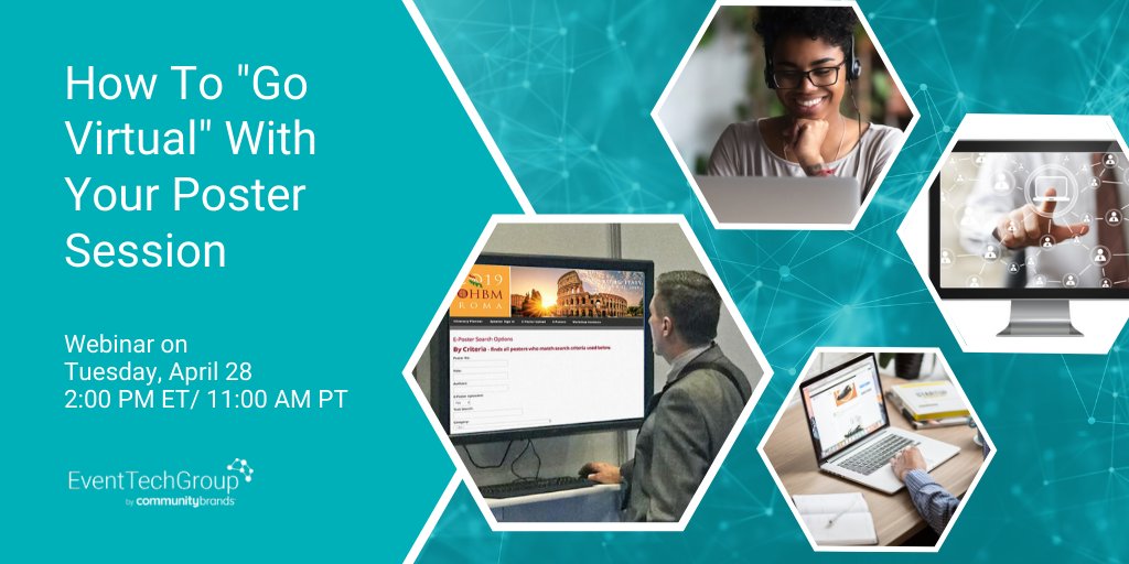 Join this webinar to discover how to "Go Virtual" with your poster sessions and provide attendees with the same rich, in-person experience online. Register now! ow.ly/GAjp50zkayB #eventtechgroup #eventtech #eventprofs #events #assnchat #expochat #techforgood