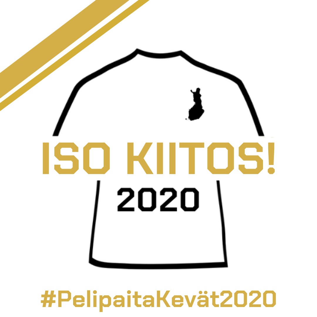 Huutokauppa on nyt päättynyt!👏🏻

Huutoja ja tukipakettien ostoja tuli yhteensä 18275€ edestä. ISO KIITOS TEILLE KAIKILLE! Suomalainen urheilu kiittää!♥️♥️♥️

#PelipaitaKevät2020
