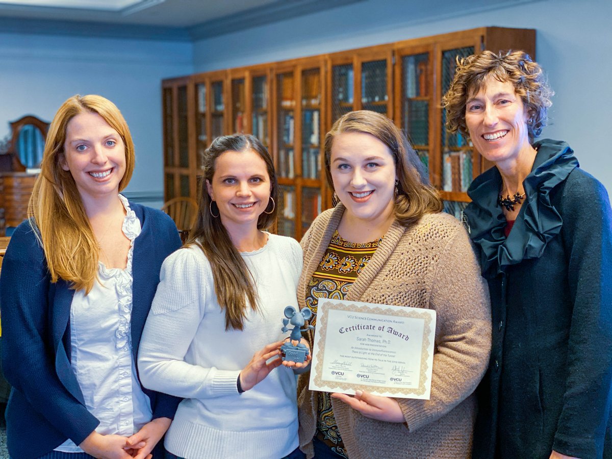 VCUHSLibrary's tweet photo. #FBF to the #VCU Science Communication Award in Dec.
The award is for #Postdocs who can effectively explain techniques, career-advancing practices, or teaching strategies to broader audiences via #HowToTalks. @VCU_CCTR @VCU_PDA
For more: https://t.co/QgB4g4kPzI
#SciComm #MCV https://t.co/mYS1USSaTc