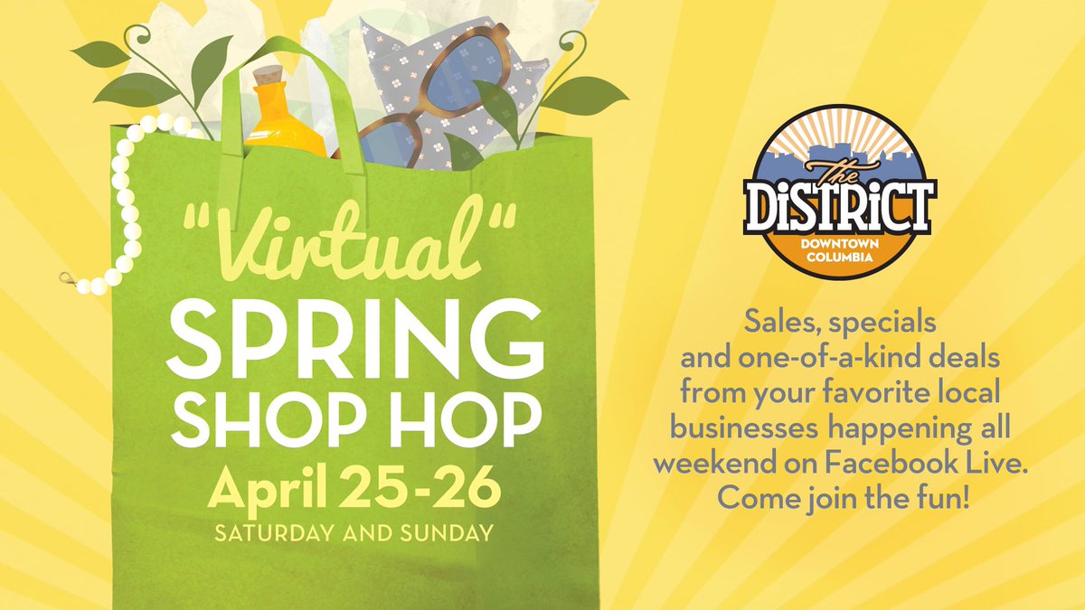 Join us on Facebook Live tomorrow starting at 9am to see some of your favorite businesses and faces on our first virtual shop hop! #shopsmall