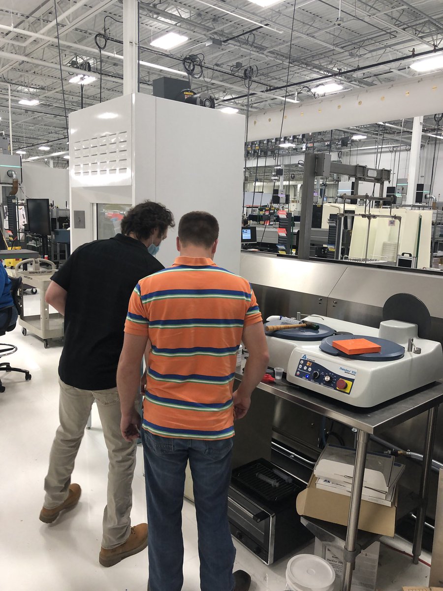 MakeMedical's tweet photo. We’ve improved our seal design inside the VentMI™ and are molding our first batch using medical grade silicone. Here Dr. Vankoevering and @AutocamMedical Engineer Brad Norman are filling the molds https://t.co/ulZEE2yZty
