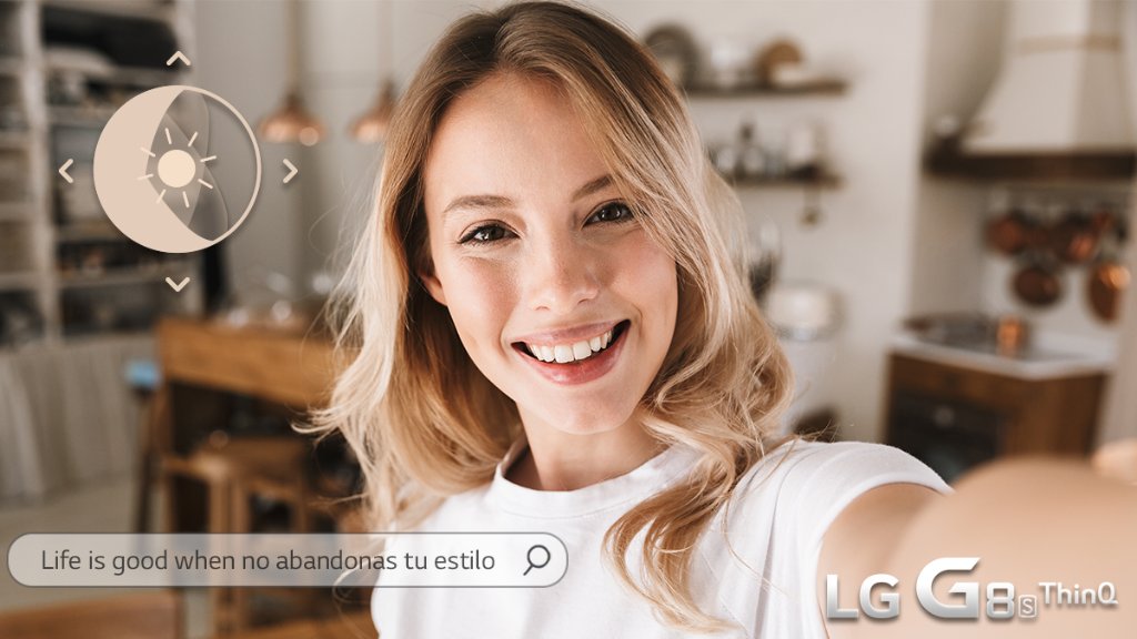 lgmobileMX's tweet photo. #LifeIsGoodWhen quedarte en casa no significa perder tu estilo. Aprovecha la función Spotlight de #LGG8S y comparte tus mejores selfies. https://t.co/yip2bdKPAP