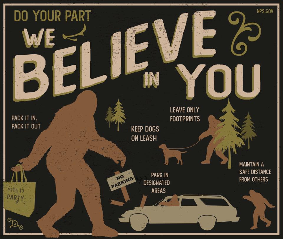 Do your part! We believe in you!

Each of us plays a vital role in protecting our national parks. 

✔️ Pack out everything you bring in

✔️ Maintain 6 ft distance from others

✔️ Park in designated areas

✔️ Practice Leave No Trace 

nps.gov/articles/leave…

#NationalParkWeek