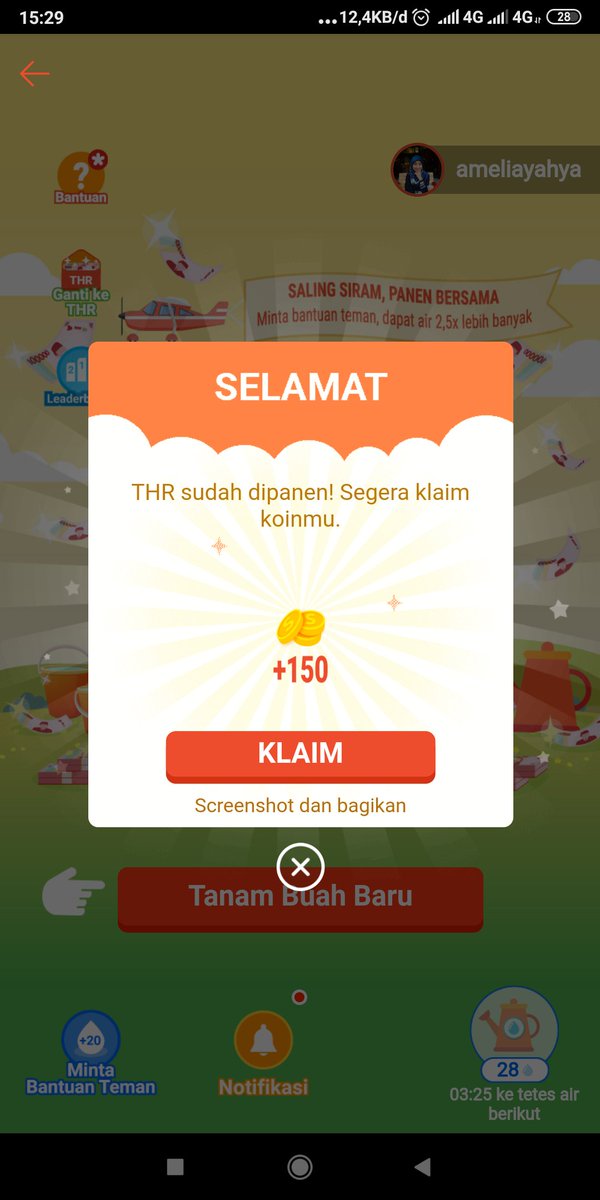 ameliayahya's tweet photo. Bismillah.. Semoga beruntung.. Semangat terus, hasil Shopee tanam, panen tgl 23-24 April.. @ShopeeID
#ShopeeTanamTHR10M #ShopeeDariRumah
#ShopeeID https://t.co/KEhlqiWSnL