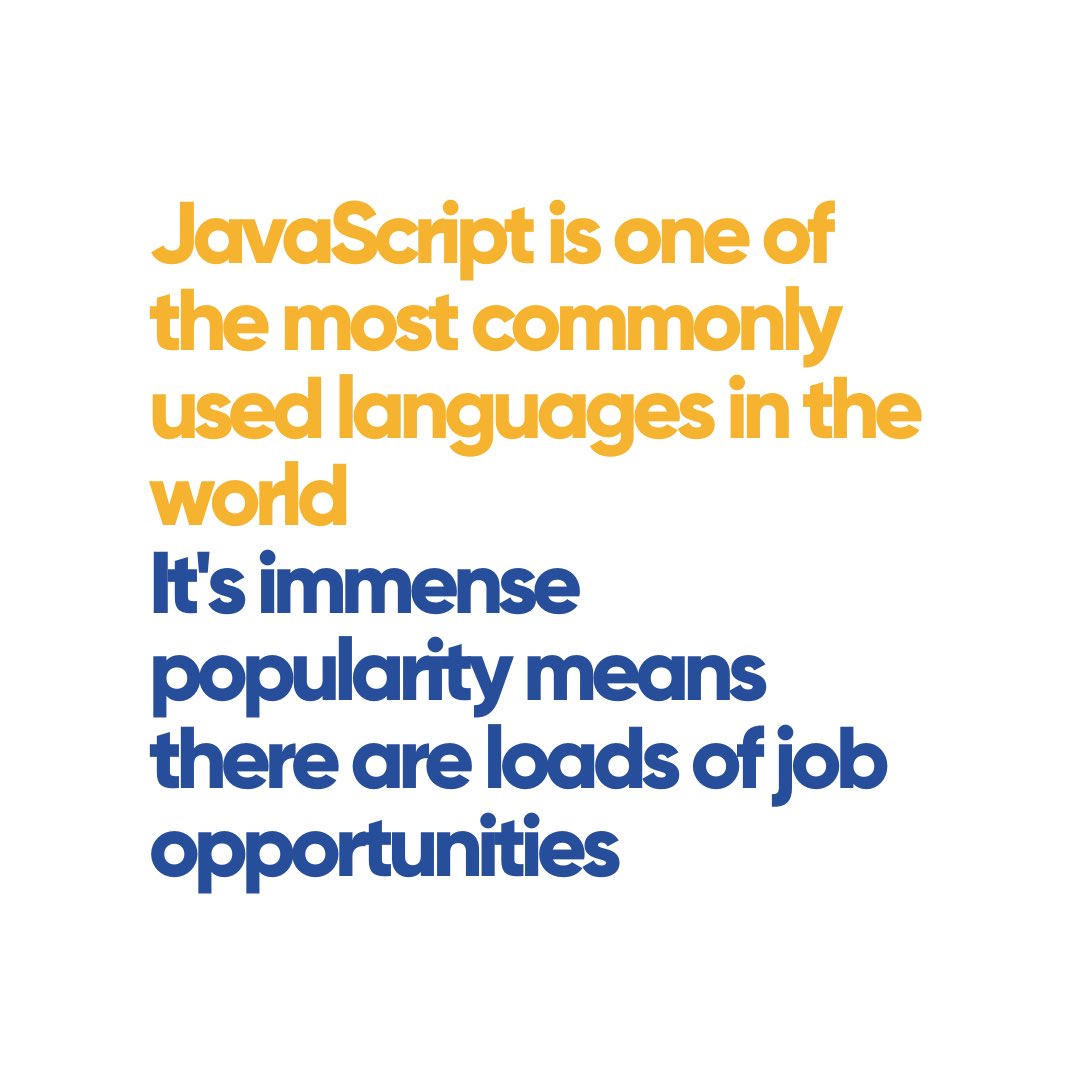 wearecodenation's tweet image. Stuck on which #CodingLanguage to learn first? Or maybe you're on the lookout for another one to pick up...
Here's why #JavaScript is at the core of what we teach our students... and why businesses around the world love it so much!
#WeAreCodeNation