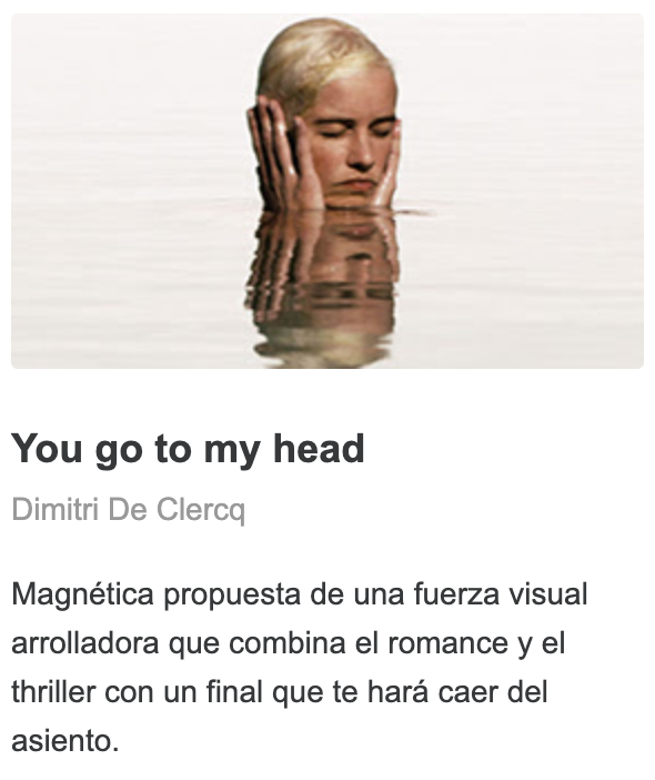 djprodu's tweet photo. @Filmin la ha descrito perfectamente a #YouGoToMyHead:
Magnética propuesta de una fuerza visual arrolladora que combina el romance y el thriller con un final que te hará caer del asiento.
Destacada en su newsletter y blog semanal. ¡A por ella! https://t.co/NvpYUaH8JQ
