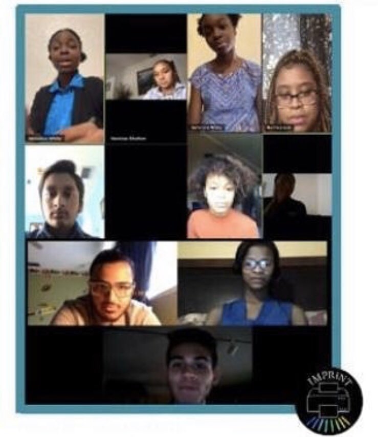LlcImprint's tweet photo. To stay connected, our team members apart of Imprint LLC, have weekly zoom meetings to stay connected and informed through this time in quarantine! #YBSReimagined #veinternational @VEInternational https://t.co/ugbT4al1PU
