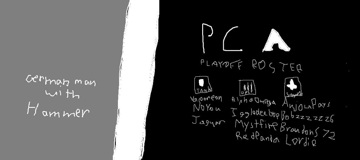 PlatChats's tweet photo. This roster announcement is a blast from the past, made by our very own NoYou. Hope to see him pursue art school in the future. https://t.co/HC9ykcWJaS