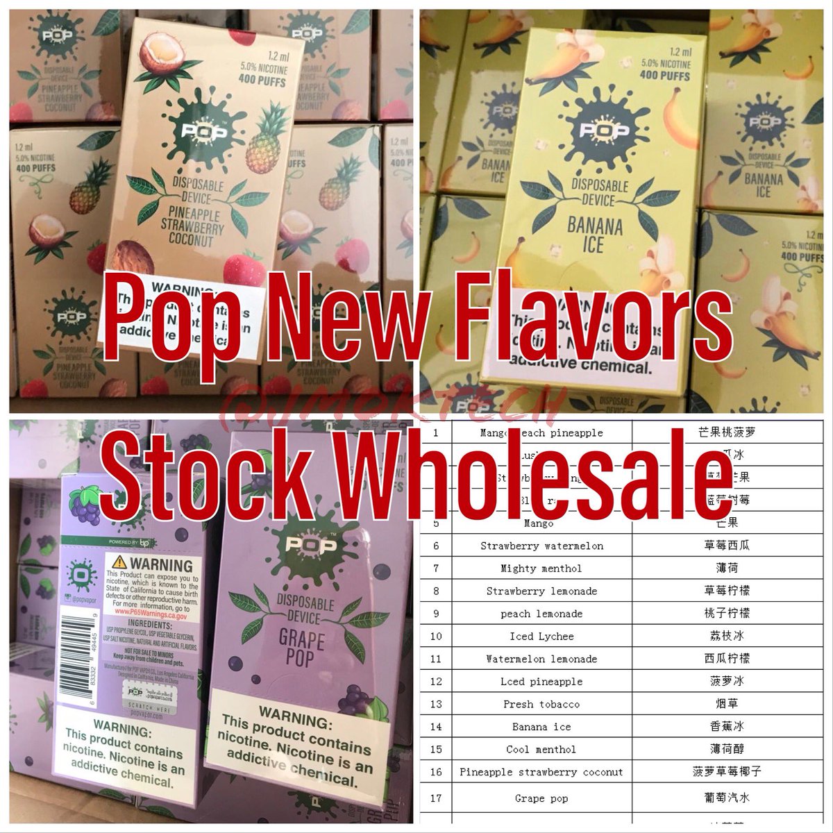 jmokofficial's tweet photo. Best Quality POP Disposable, new flavors, new package with anti-fake label, Looking for USA Vape Stores and Wholesalers!
#disposablevape #pop #popsmoke #popdisposable #popvape #disposablevape #puffdisposable #puffplus #puffbar #usavapestore #vapecommunity #poshplus #vapeinusa https://t.co/tvnd9DMwHt