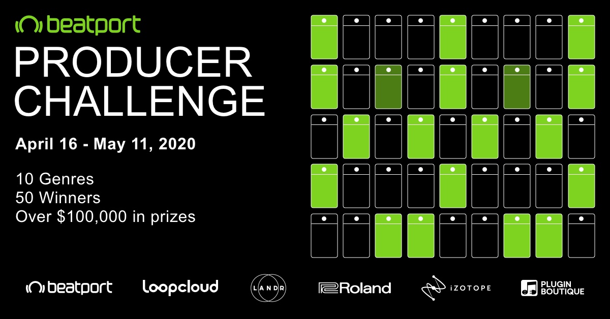 Here's a great opportunity for producers.
<a href="/beatport/">Beatport</a> <a href="/iZotopeInc/">iZotope</a> @Roland_US <a href="/LANDR_music/">LANDR</a> <a href="/PluginBoutique/">Plugin Boutique</a> &amp; Loopcloud have put together a $100,000 prize pool in the new Beatport Producer Challenge. 50 winners will also receive their own release on Beatport! ow.ly/pECc50zl4LZ