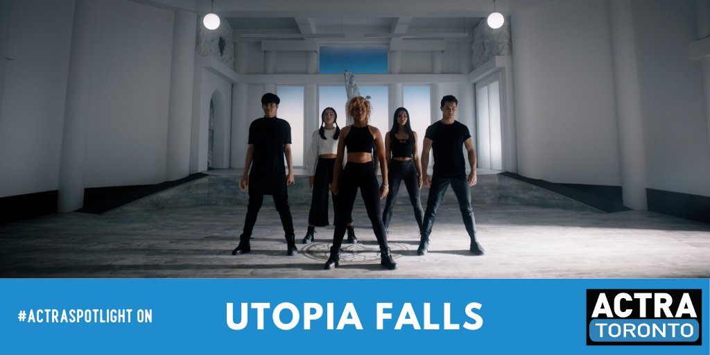 ACTRAToronto's tweet photo. It's been a great week of enjoying #CanCon, so let's #KeepWatchingCanadian this weekend! Today we shine our #ACTRAspotlight on @UtopiaFallsTV, a new sci-fi drama now streaming on @CBC Gem! Watch now: https://t.co/rXi67Mr2Jb https://t.co/fn8WG1BuzS