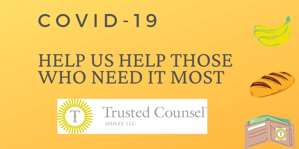 Trusted Counsel (@tcinprocess) on Twitter photo Asking clients, partners, and referral partners to let us know of any organization(s) that are providing support to individuals during #COVID-19. We will make a #donation to the organization of your choice. To be considered comment below or email ldecker@trusted-counsel.com. Asking clients, partners, and referral partners to let us know of any organization(s) that are providing support to individuals during #COVID-19. We will make a #donation to the organization of your choice. To be considered comment below or email ldecker@trusted-counsel.com.