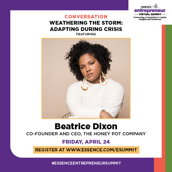 Essence's tweet photo. UP NEXT at #EssenceEntrepreneurSummit: Beatrice Dixon, Co-Founder and CEO, @thehoneypotcomp Jean Brownhill, Founder and CEO, Sweeten and Tina Eskridge, Sr. Director of Marketing, @Microsoft. https://t.co/4S7EzxCotZ https://t.co/6uiKV7WJSL