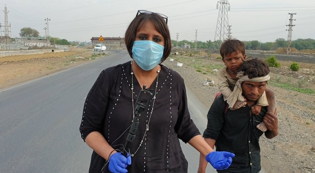 BDUTT's tweet photo. On 31st of March the govt told the Supreme Court there are no Migrants on the Road. This week alone, first on Agra Expressway &amp; today on Kota-Indore National Highway 52, I meet Children, Women, Men walking. India's Invisible. We want to pretend they aren't there. They are. https://t.co/FsEu70GdWK