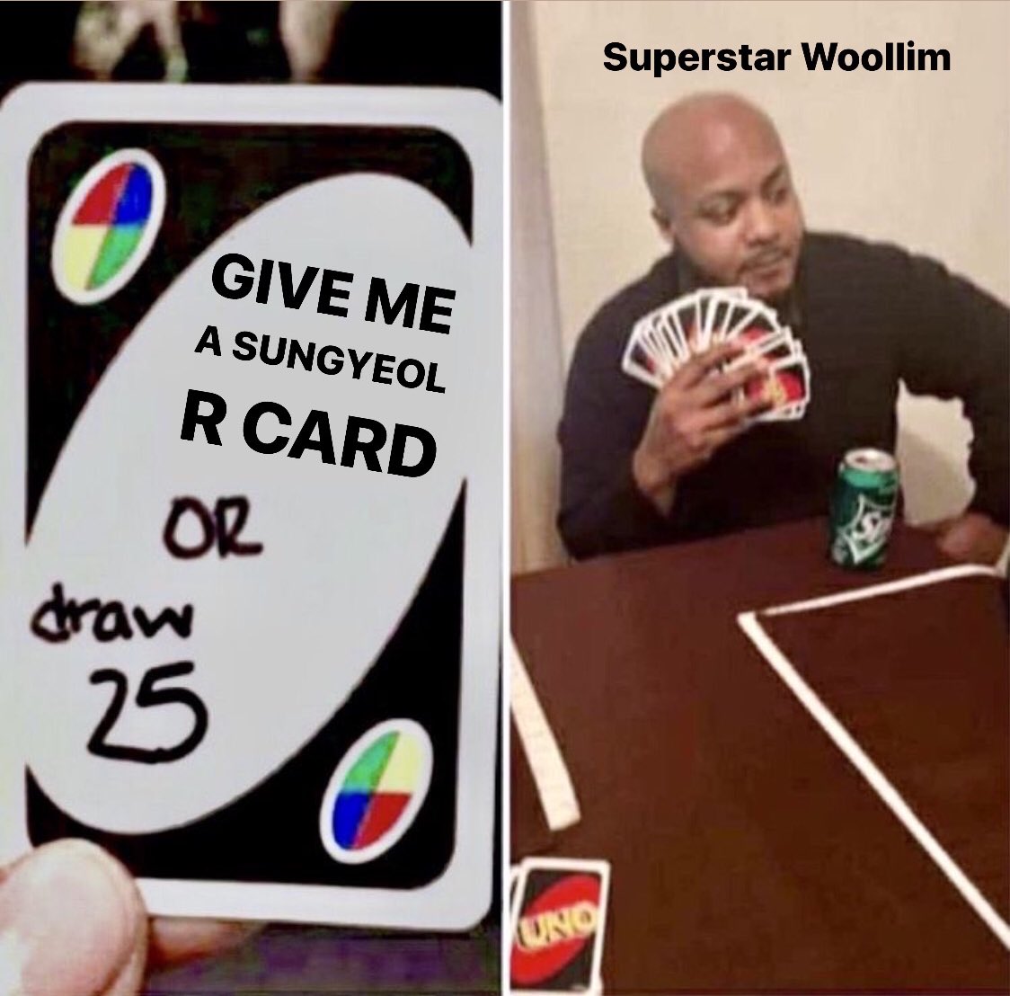 Guess I won’t stop making memes until I get the R CARD that I deserve  @superstarWL