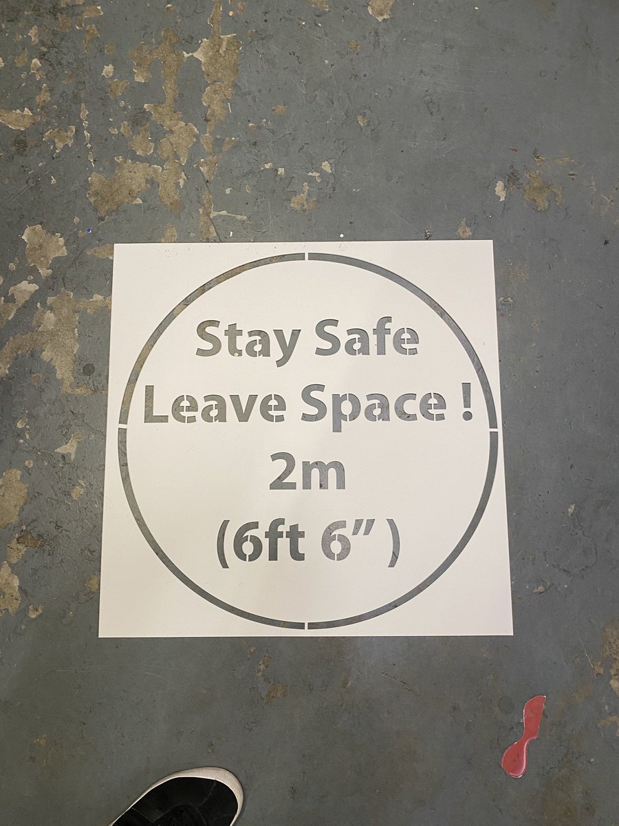 imaginkPrint's tweet photo. One temple.. another way to produce a spray painted floor graphic for social distancing! https://t.co/b1aqB79Mhw