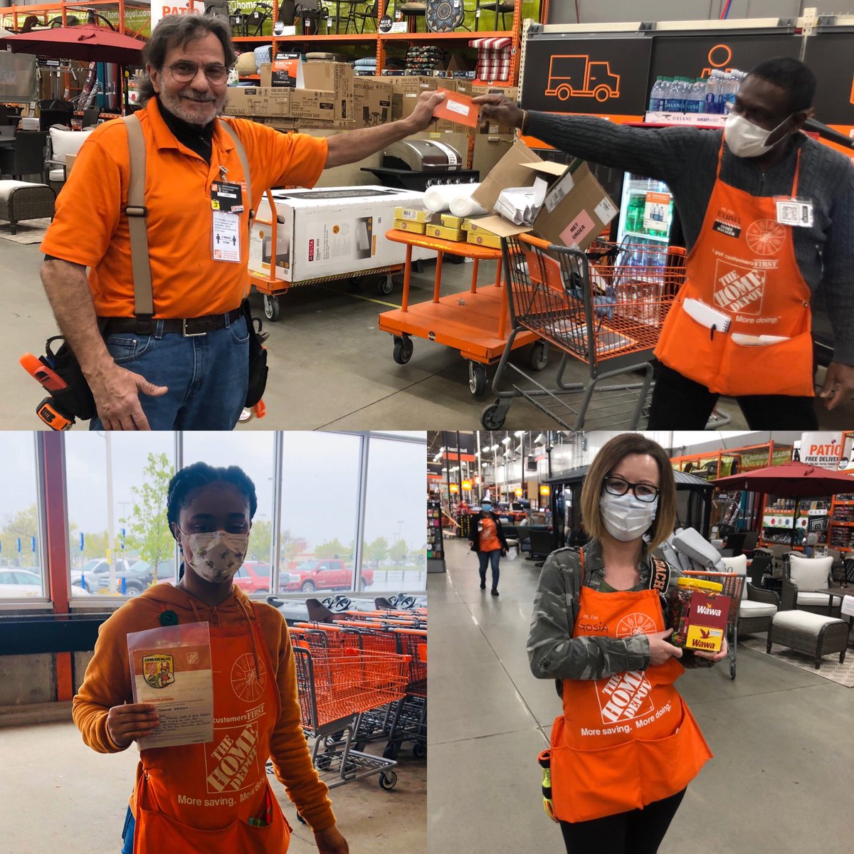 Recognizing some of our amazing associates for going above and beyond every day. Thank you Vinnie , Tia and Gosia for everything you do.  #OrangeProud @Depot_EK @Jennife59687905 @Rachel_S_HD @Roydean20 @b_mungul