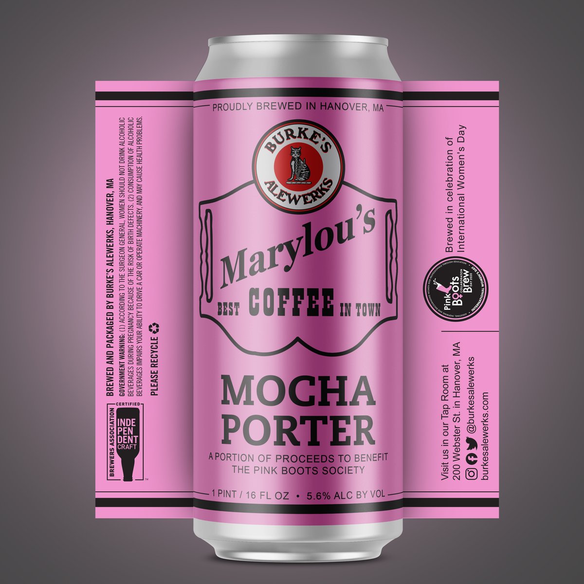 FatBassetDesign's tweet photo. As if u needed another reason 2 visit @burkesalewerks   now u have 1 more! Burkes &amp; @MarylousCoffee teamd up 4 a collaboration supporting the @pinkbootsbeer #workwithfriends #craftbeer #Coffee #packagedesign  #beerlabel #drinklocal #shoplocal #smallbusiness #beerlabeldesign https://t.co/PQusJdVllh