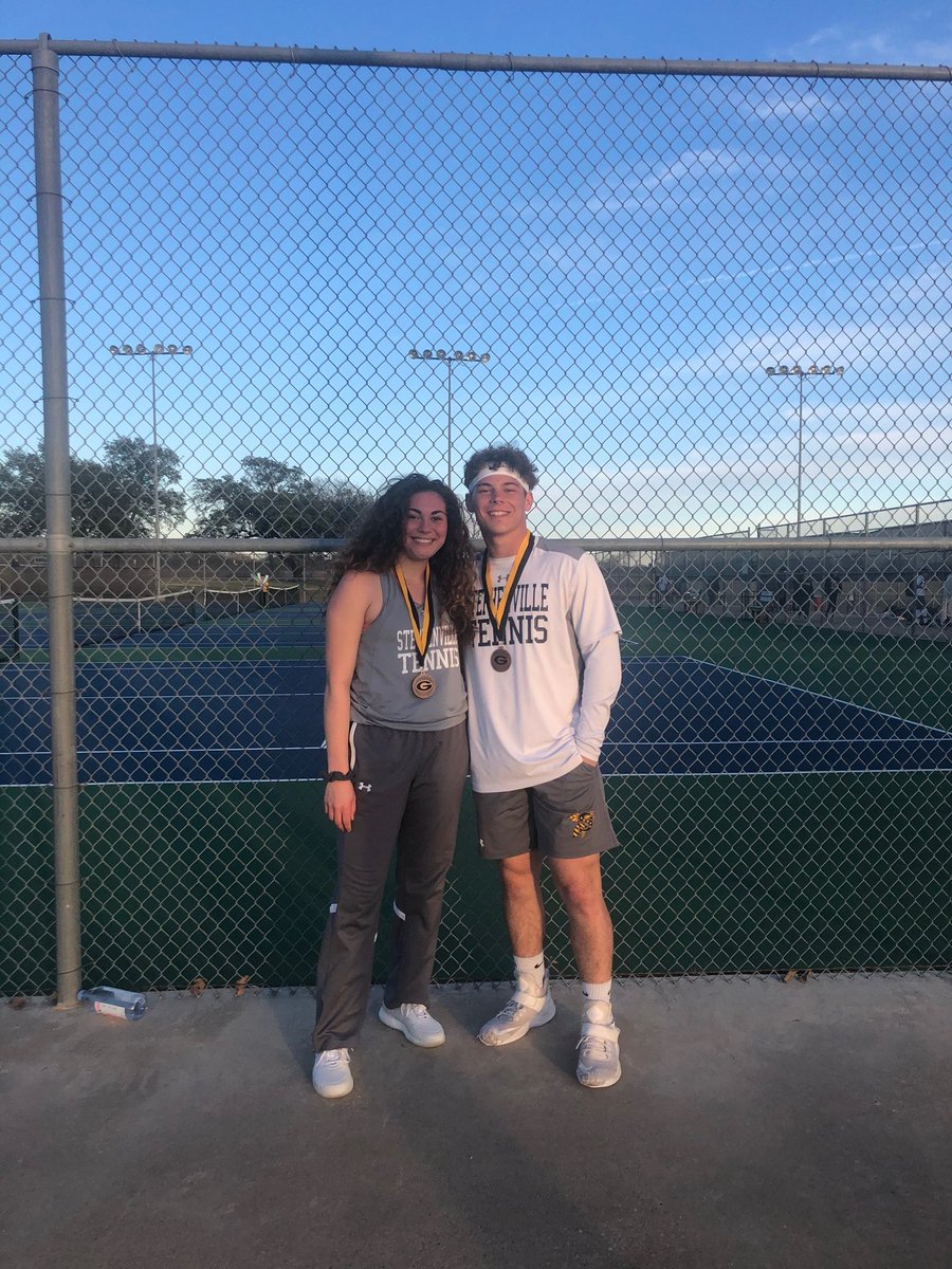 StephenvilleTe1's tweet photo. Senior Spotlight:  Scout Tassione, a 3-year tennis player.  Her favorite memory is playing mixed doubles against another Stephenville team in a championship match. Scout is our go-to player, she played whatever, with whomever &amp; ALWAYS gave it her all. #trueteamplayer #senior2020 https://t.co/JAgVfOmgw4