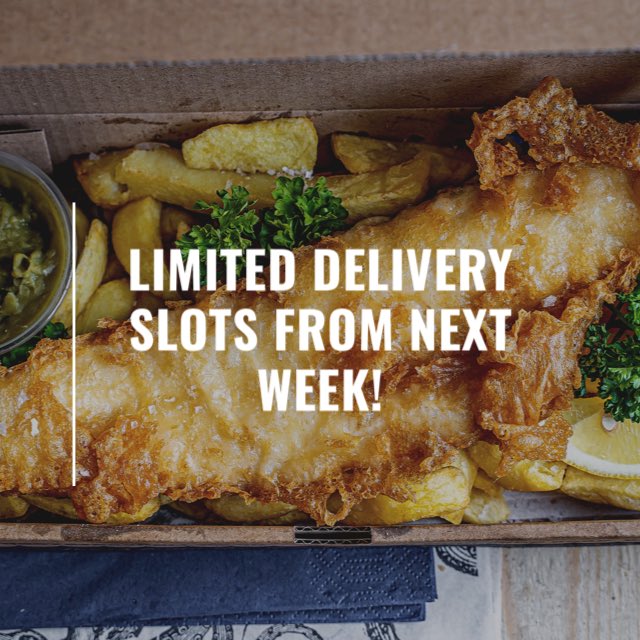 Some exciting news for #fishfriday!

After lots of careful consideration, we've decided to open for limited delivery slots Thurs – Sat 4-9pm as of NEXT WEEK! We’ll let you know once the system is live...

You can download the app, here → onelink.to/7ukk5b