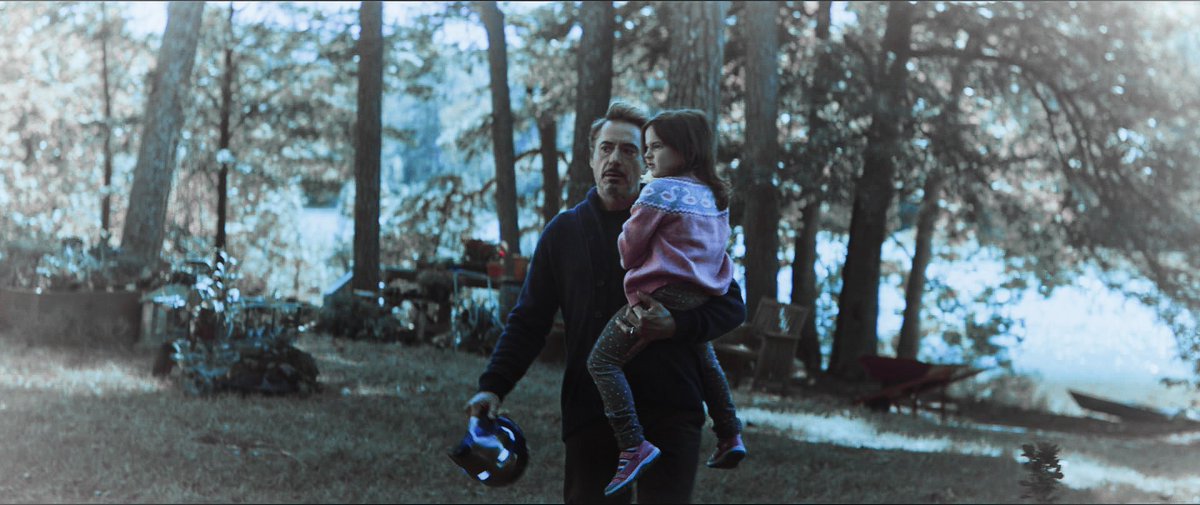 Tony Stark and his little world .. his little daughter for who he did not even think twice before sacrificing himself [ #RobertDowneyJr |  #AvengersEndgame ]