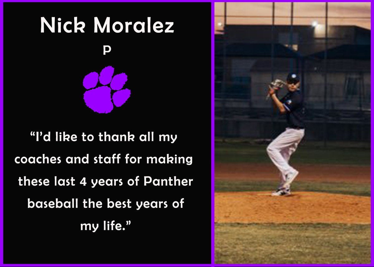 PaschalBaseball's tweet photo. 🎓SENIOR SPOTLIGHT🎓

@nickmoralez14 will be attending Texas A&amp;M Corpus Christi to study Kinesiology or Sports Marketing.

Fav. Memory: showing up to practice in 2018 &amp; all the coaches had playoff beards/mustaches.

Advice: Stay focused, work hard, and be dedicated to the game. https://t.co/O3DWK5sz8m