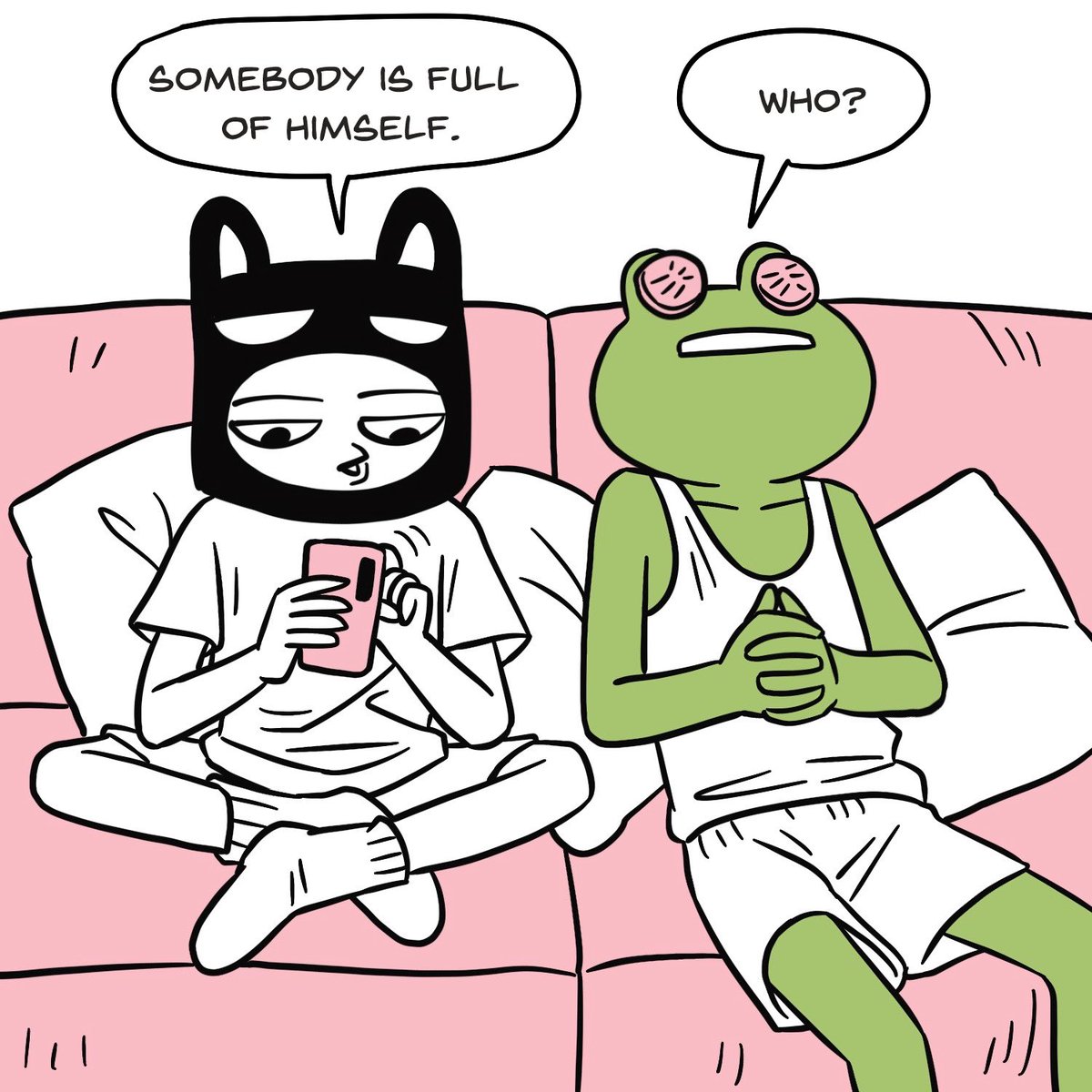 somehowart's tweet photo. Frogboy Comic 30 Day Challenge: 【Day 4】
Narcissistic Frog🐸🐻
#frogboycomic #comic #comicstrip #30daychallenge #scadseqa #frogboy #somebear #30dayartchallenge #30dayartquarantine #ratkins #frogboy30day #oc https://t.co/E9yMssqZ4v