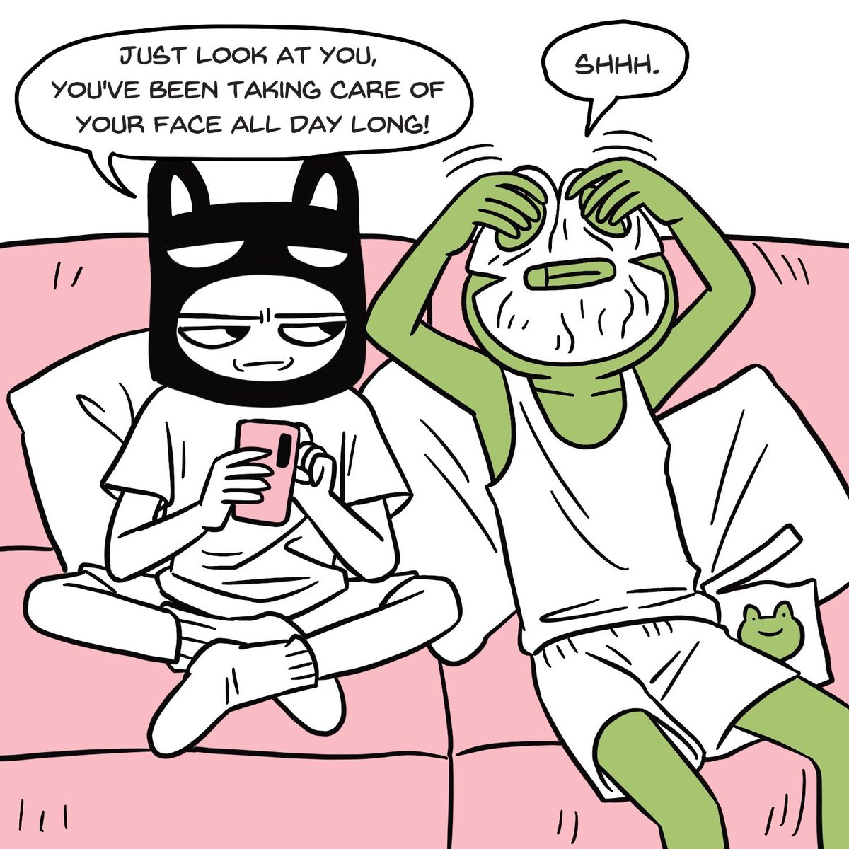 somehowart's tweet photo. Frogboy Comic 30 Day Challenge: 【Day 4】
Narcissistic Frog🐸🐻
#frogboycomic #comic #comicstrip #30daychallenge #scadseqa #frogboy #somebear #30dayartchallenge #30dayartquarantine #ratkins #frogboy30day #oc https://t.co/E9yMssqZ4v