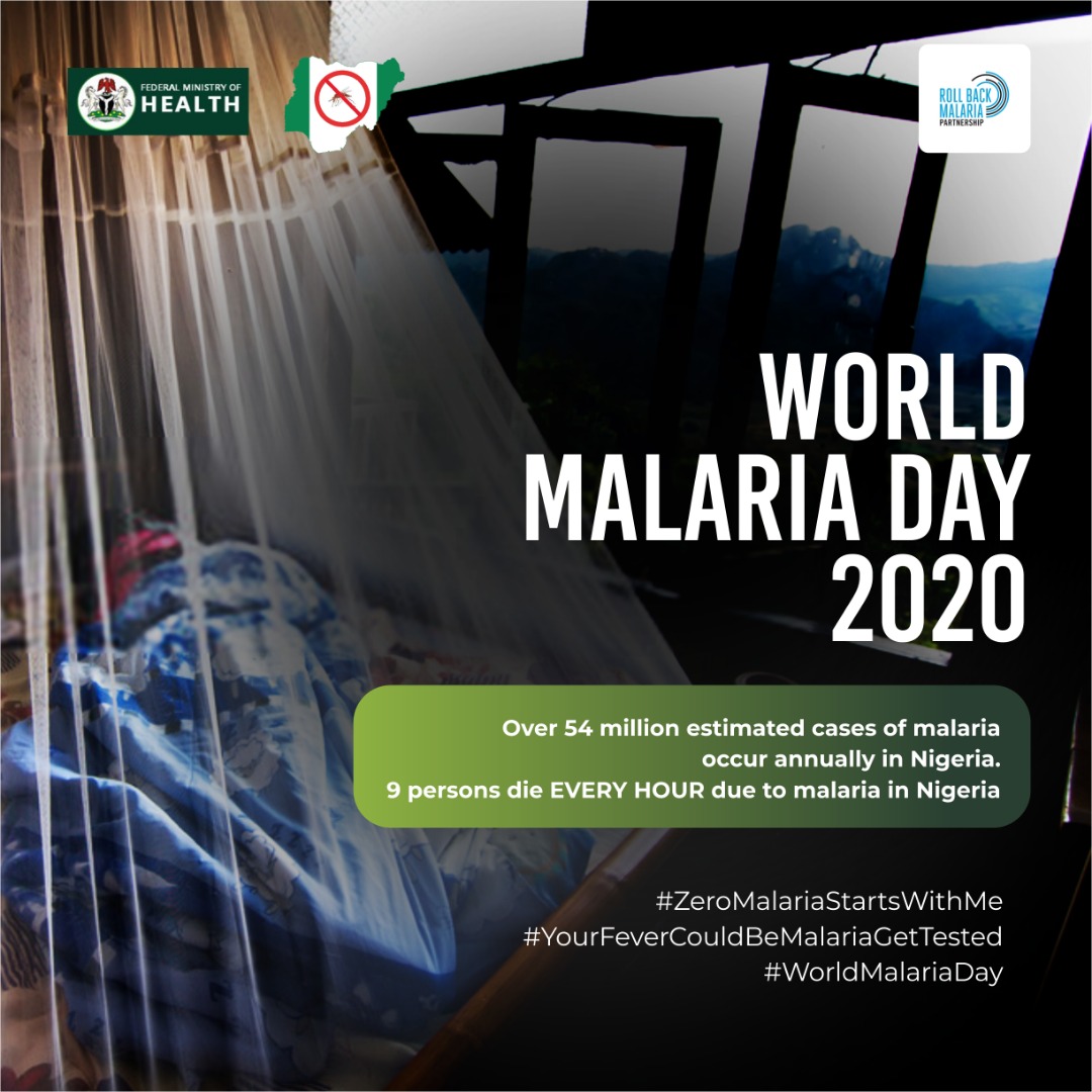 Join the conversation tomorrow to commemorate #WorldMalariaDay2020 in Nigeria by following <a href="/SFHGFMalariapr1/">SFH_GFMalariaproject</a> <a href="/SFHNigeria/">Society for Family Health</a> and <a href="/NMEPNigeria/">NMEPNigeria</a> . Together let's kick #Malaria out of Nigeria. #ZeroMalariaStartsWithMe #YourFeverCouldBeMalaria #GetTested #WorldMalariaDay