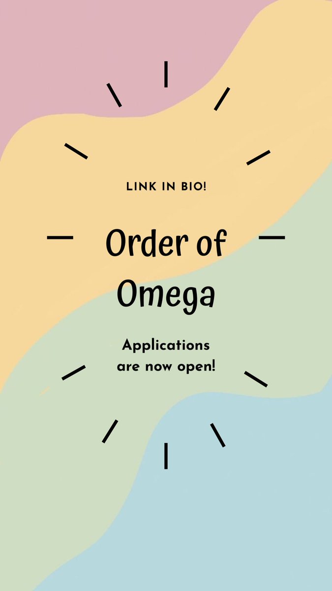 clestatenpc's tweet image. Happy Friday! Sending positivity and motivation to you all!

Order of Omega applications are open and the link is in our bio!