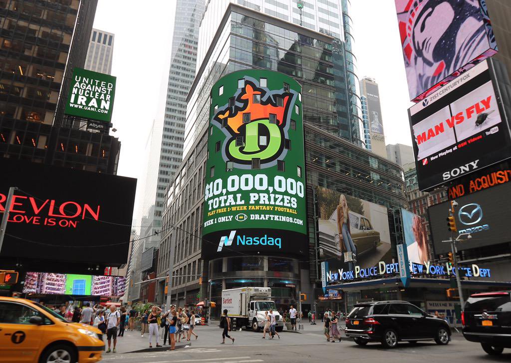 EShibutani's tweet photo. Today marks a surreal &amp; incredible day for @DraftKings. The biggest joy of it all has been building relationships w/coworkers who I consider to be a second family and seeing what we’ve accomplished together. From 2015 in Times Square to today... what a ride. https://t.co/I62P6EbznL