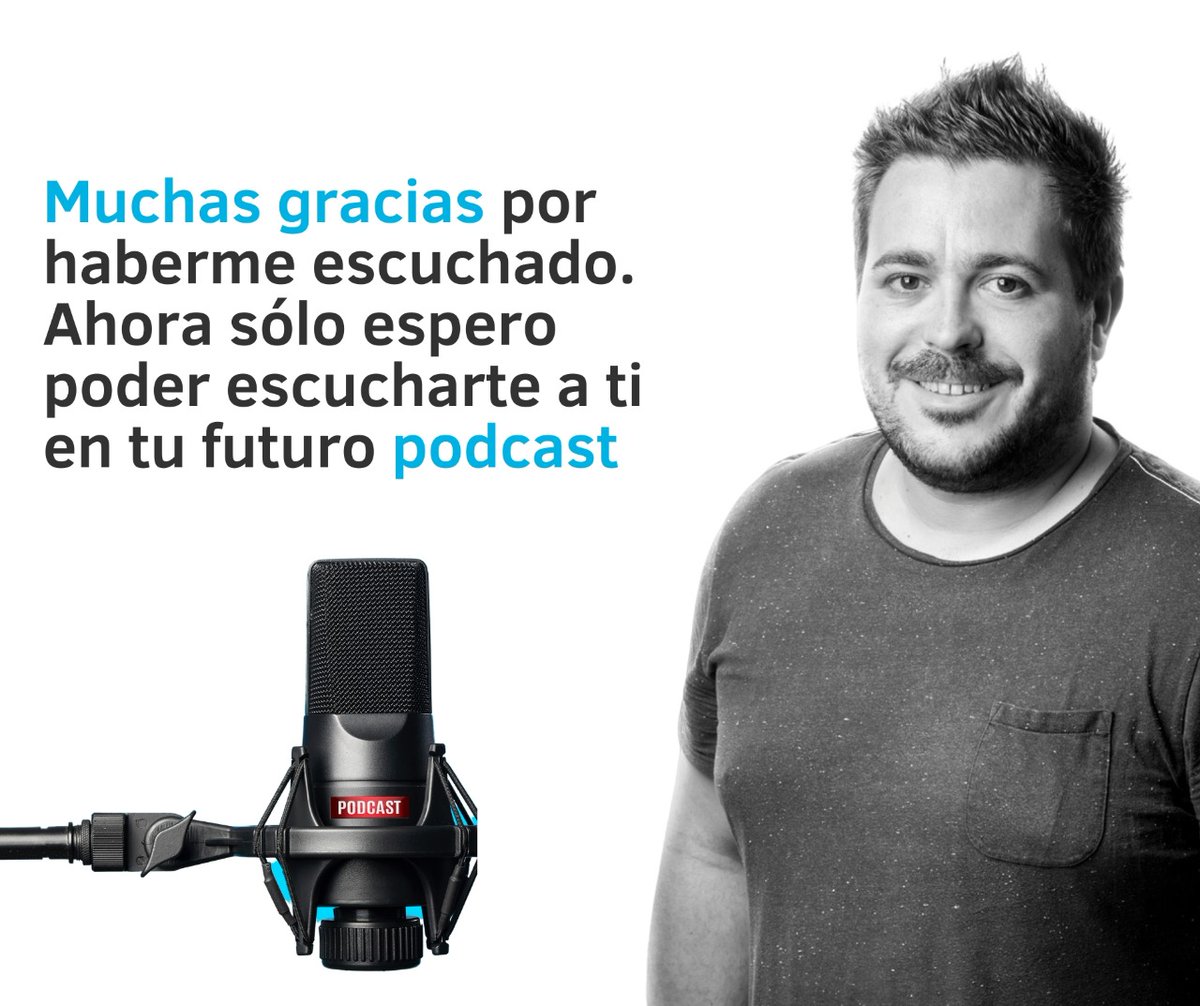 Muchísimas gracias a todos los asistentes a este taller online de podcasting. Espero ser yo el próximo en escucharte en tu primer podcast. Así que dale voz a tu idea de negocio.