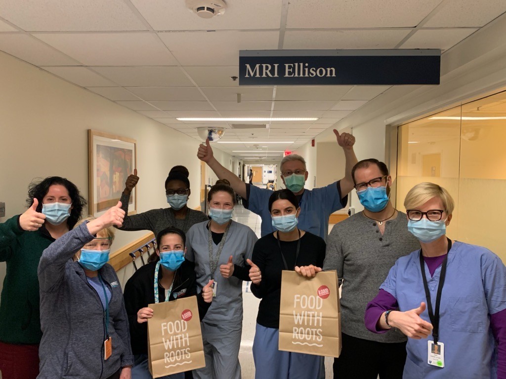 MGHImaging's tweet photo. Our wonderful group of MRI techs taking a highly deserved @b_good_ break! Thank you #RadTechs. We're so grateful for all you do for our patients. #MGHRadResponse https://t.co/7gkQXK8Qmc