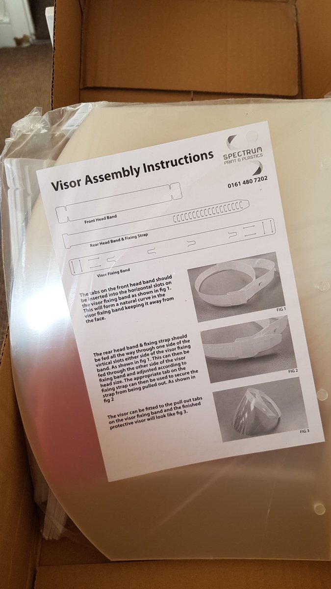 JessBlakeOT's tweet photo. Came home after a day of working my (bamboo) socks off to find a box of 50 visors kindly donated by some lovely relatives. I am so touched by everyone's ongoing support β€π @ECCH_OT @EastCoastCH #WorkTogetherAchieveTogether #ClapForKindness https://t.co/HRNhIROLvW