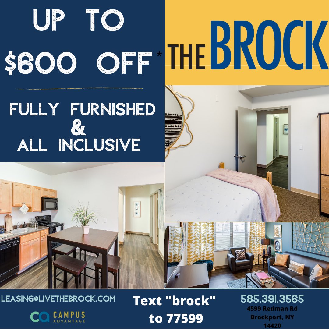 ‼️‼️Up $600 OFF*‼️‼️ 
.
.
Haven’t RENEWED yet?! We’ve got you covered! If you RENEW BY MAY 2nd, you can get MAY HALF OFF!
.
Don’t forget we are ALL INCLUSIVE & come FULLY FURNISHED!#brockportfootball #brockportwrestling #brockportdance #brockport_honors_club  #brockportrugby