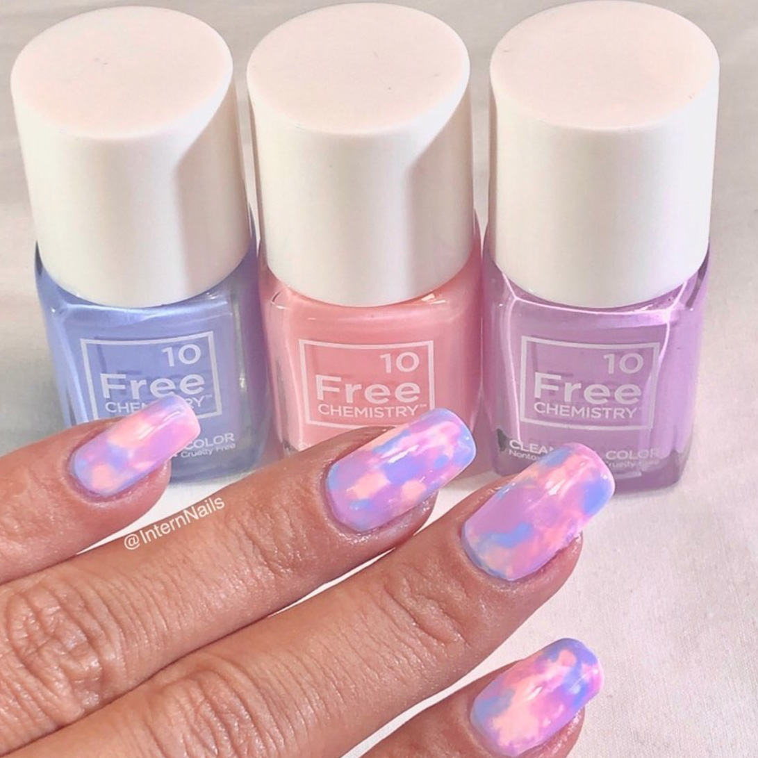10freenailcolor's tweet photo. Look at the "Saran Wrap" nails @internnails created with our Smooth Sailing Peonies &amp; Orchid #10FreeNails #10Free #nails #cleannails #vegan #crueltyfree #nontoxic #cleanbeauty #veganbeauty #nailsoftheday #nailcolor #mattenails #mattenailpolish #saranwrapnails #springnails https://t.co/LRQP6SjToa