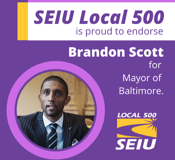 TeamBMSforMayor's tweet photo. This is a big deal. 

Two major organizations that backed Sen Mary Washington endorsed Brandon Scott for Mayor today. 

Stay tuned. More announcements coming. Sign up at https://t.co/g5QB4pmwXl.

#Brandon2020 #BrandonforBaltimore https://t.co/adZP2p10DD