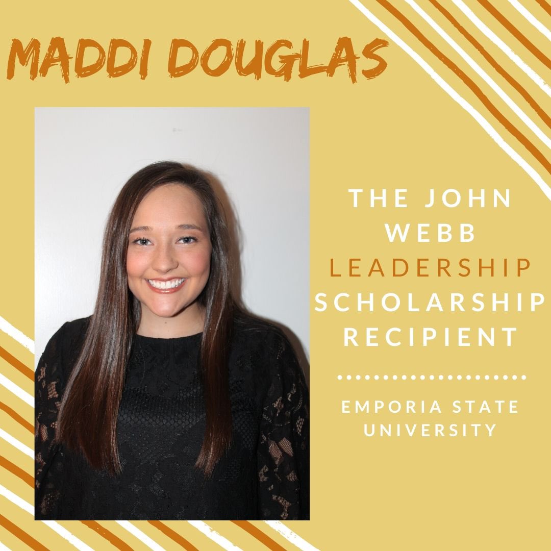 esuCSI's tweet photo. Congratulations Maddi and Khushi!!
The John Webb Leadership Scholarship was established as a tribute to Dr. John R. Webb, during his tenure at Emporia State University, he worked with hundreds of student leaders through the Associated Student Government. https://t.co/DxQ8zkrhGC