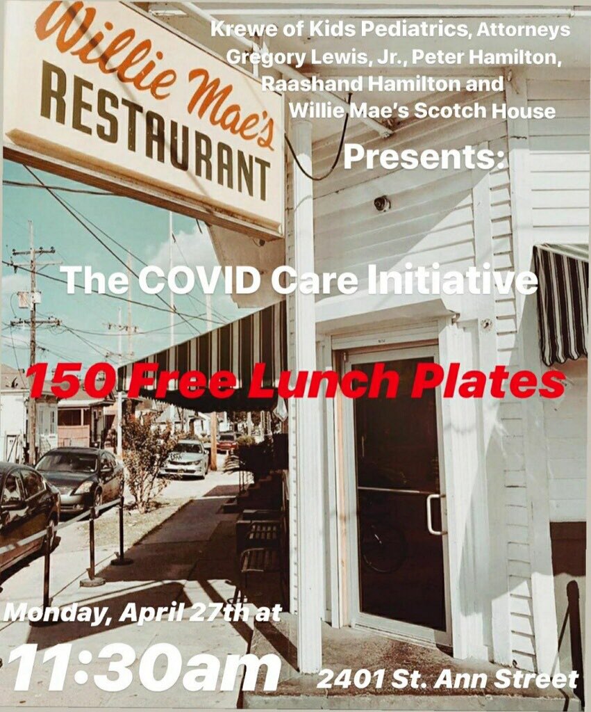 WE’RE BACK OPEN MONDAY 4-27-2020 2401 ST ANN ST