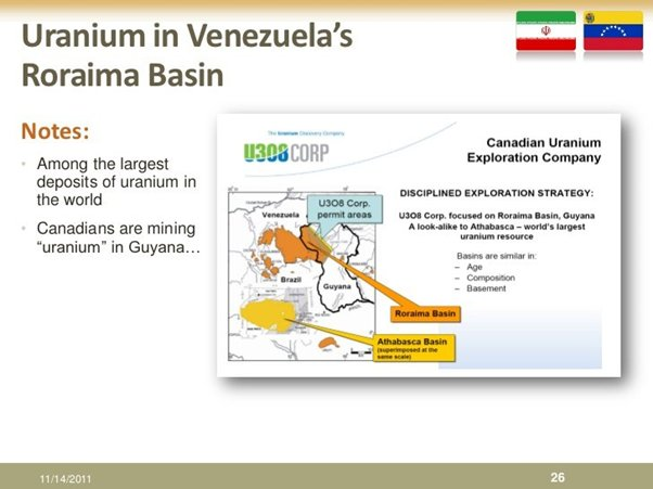 11)Iran also pursues a missile base in Venezuela. https://dailycaller.com/2011/01/03/is-there-an-iranian-missile-base-in-venezuela/“The factory is in a remote area, not far from a uranium deposit former Venezuelan officials estimate holds 50,000 tons of ore. Is it a stretch to connect the secret ‘tractor factory’ and the uranium?”