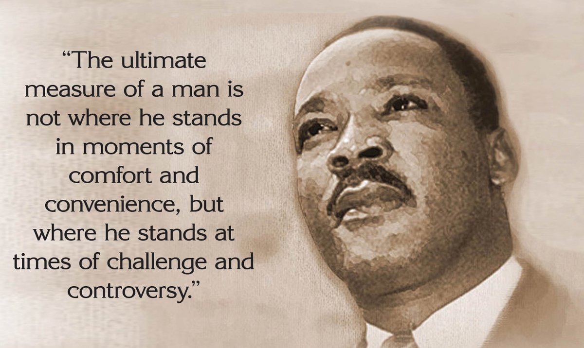 TheCourierGroup's tweet photo. The ultimate measure of a person is not where they stand in moments of convenience, but where they stand in moments of challenge, moments of great crisis and of controversy. -Martin Luther King https://t.co/CY9hrMvSaC