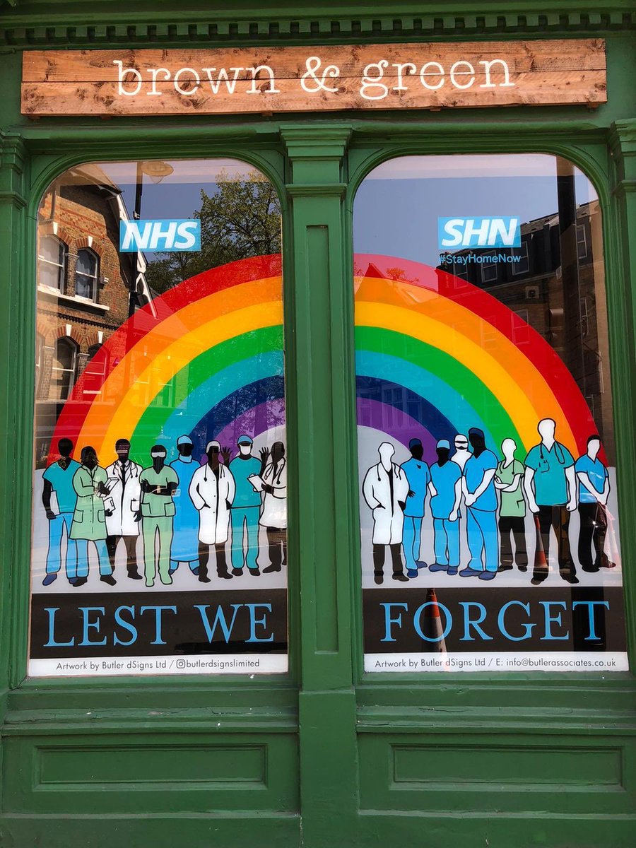 Brown and Green Cafe (@browngreencafe) on Twitter photo A beautiful tribute painted at our Triangle cafe by our very talented sign writer <a href="/ButlerdSigns/">Butler dSigns Ltd</a> #nhs #ourheroes A beautiful tribute painted at our Triangle cafe by our very talented sign writer <a href="/ButlerdSigns/">Butler dSigns Ltd</a> #nhs #ourheroes